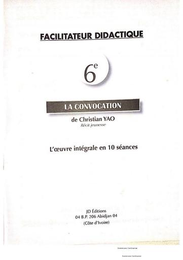 Facilitateur la convocation 6e by Tehua