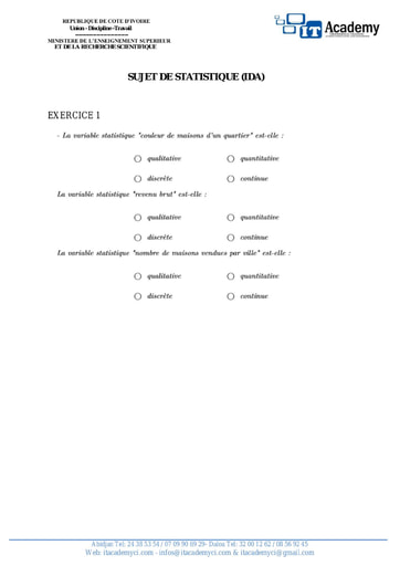 Sujet mathe fine et statistique