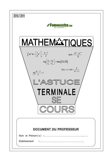 Cours DE MATHS tle D APC BY TEHUA