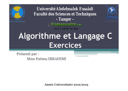 Algorithme et Langage C