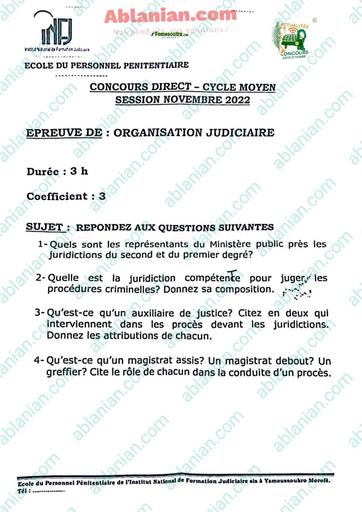 INFJ CM INFJ 2022 organisation judiciaire BY TEHUA