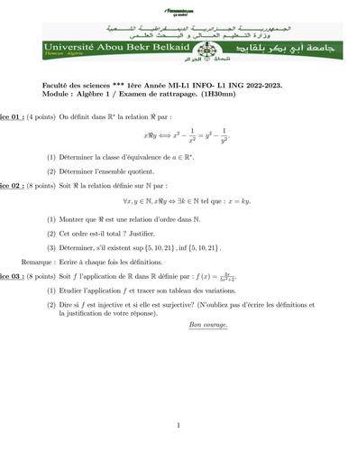 Sujet corrigé Ratt Algebre1 L1 by TEHUA