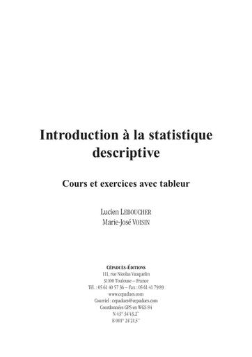 Maths sup Initiation à la stat descriptive by Tehua