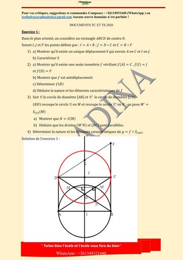 PREPA BAC DE MATHS  Tle C ET Tle S 2026 BY TEHUA