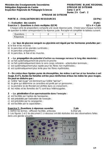 BAC C Blanc SVT by Tehua