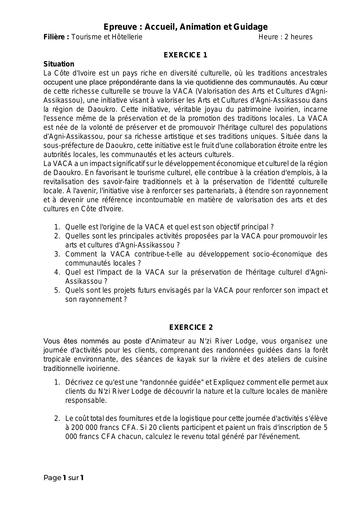 SUJET D'ACCUEIL ANIMATION GUIDAGE 4 - BTS TH By Ludov Ta'n