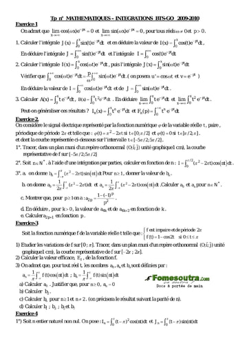 Sujet Corrigé TP (2) Calcul d'Intégral TP Maths BTS GO