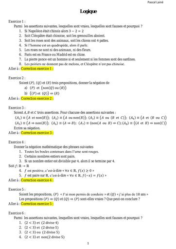 Exercices corriges logique