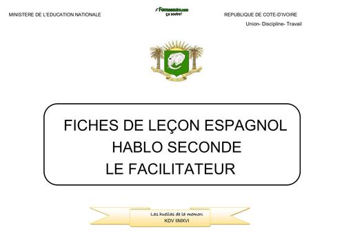 Fiche de cours espagnol HABLO 2nde By Tehua
