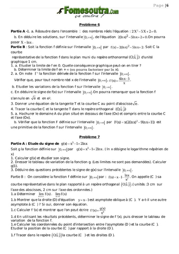 TP 2 étude de fonctions maths niveau Terminale D