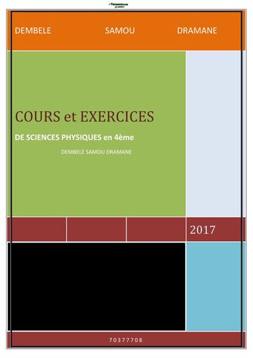 Cours et exercices PC niveau 4ième By Tehua