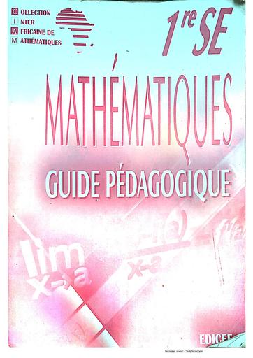 Corrigé CIAM 1ère SE