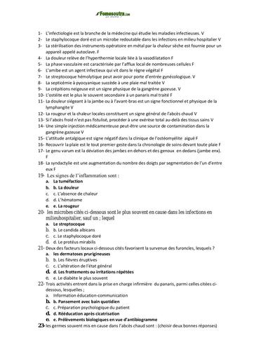 SUJET+CORRO sémiologie chirurgicale INFAS L1 by TEHUA