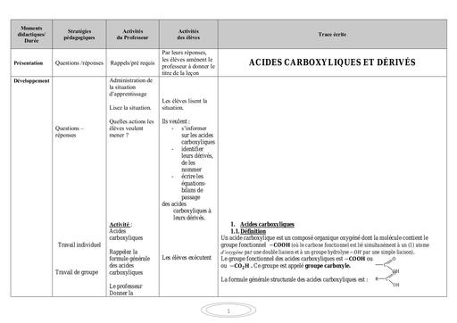 ACIDES CARBOXYLIQUES ET DERIVEES by Tehua