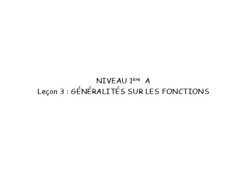 FICHE DE COURS MATHS APC 1ière A2 Généralités sur les fonctions by TEHUA