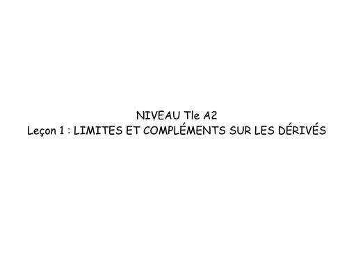 Fiche de cours MATHS Tle A APC 2025 2026 Complet
