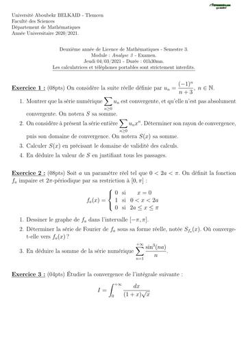 Examen1 Analyse 3 MI L2 by TEHUA