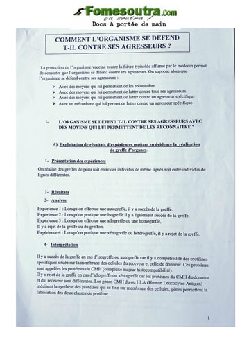 Comment l'organisme se défend t il contre les microbes ?