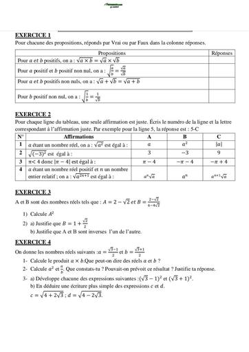 PREPA BEPC 2026 MATHS six exo BY TEHUA