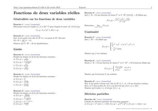 Fonctions de deux variables r+®elles