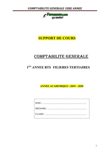 COURS DE COMPATABILITE GENERALE 1A BY TEHUA