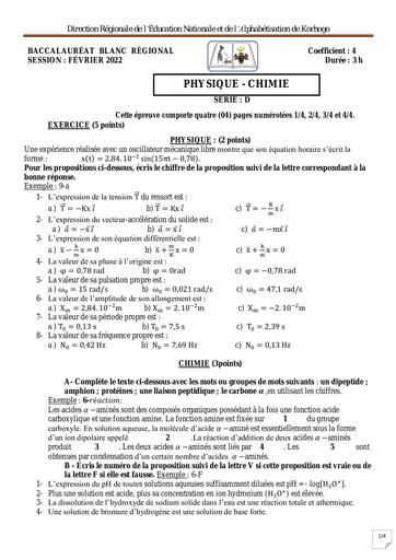 22 BACblanc PHYSCHIMIE TD DrenKorhogo