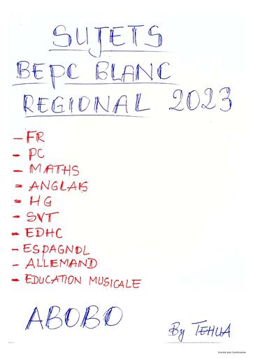 Compilation de sujets Bepc Blanc régional 2023 zone Abobo dren Abidjan 4 by Tehua.pdf