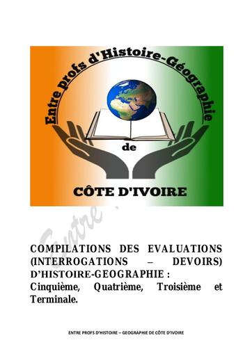 Histoire geographie sujets de la 6e à la Tle by Tehua