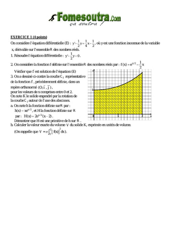 TP 4 équations différentielles maths niveau Terminale D