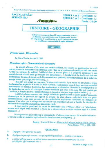 Bac a b c d hist Geo 2013 by TEHUA