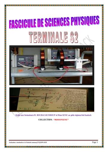 FASCICULE PC Tle S2 KAOLACK COMMUNE by Tehua