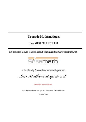 Sup livre Maths