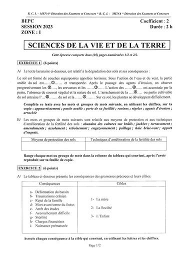 Bepc 2023 zone 1 SVT by Tehua