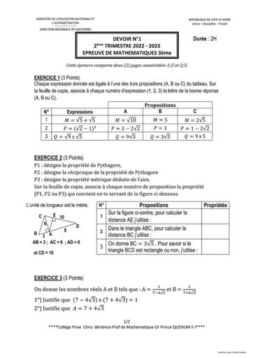 devoir de maths 3ieme sans corro by Tehua.pdf