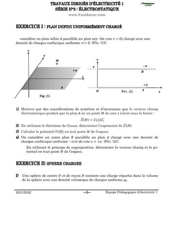 PC SUP FICHE DE TD electrostatique 3 BY TEHUA