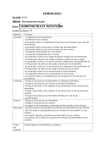 2nd C HOMOTHETIES ET ROTATIONS