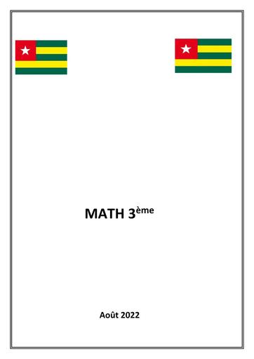 Livre SYN EN TO MATHS 3eme Togo by Tehua