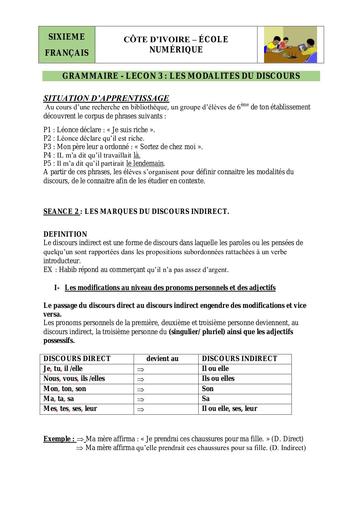 6e Gr L3 S2 discours indirect