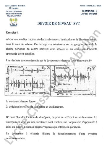 Devoir de niveau SVT Tle C LCA by Tehua