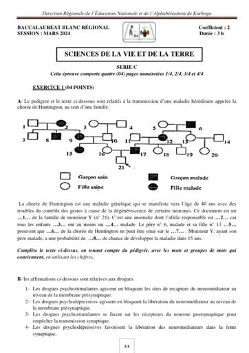 Bac blanc SVT serie C Korhogo 2024 by Tehua