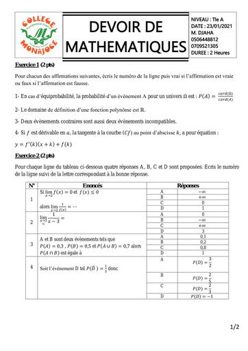 DEVOIR MATHEMATIQUES Tle A  by DJAHA .pdf