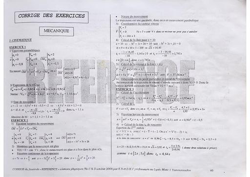 Document PC corrigés Tle C&D by Tehua