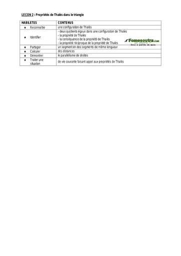 Propriété de Thalès - Guide pédagogique Maths 3ème