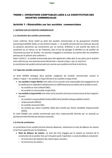 COURS DE COMPTABILITE OHADA NIVEAU III BY TEHUA