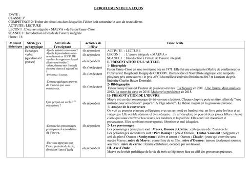 FACILITATEUR MAEVA 3ème by Tehua