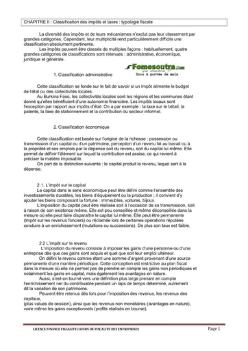 Classification des impôts et taxes : typologie fiscale