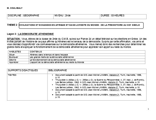 TH2 H6 2NDE LA DEMOCRATIE ATHENIENNE