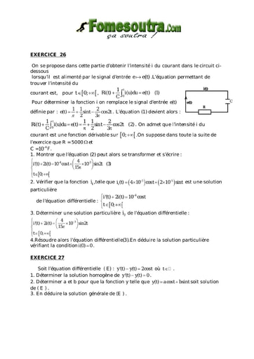 TP 3 équations différentielles trigonométrique maths niveau Terminale D