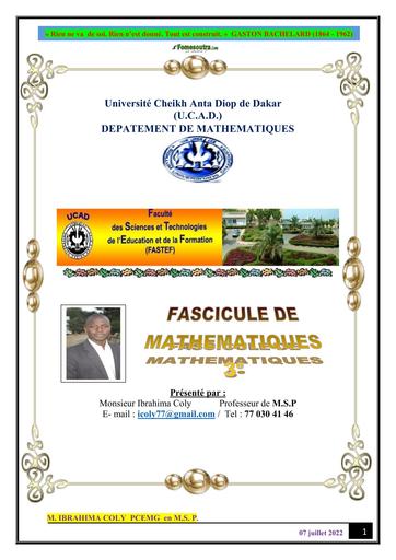 FASCICULE COLY MATHS 3ième BY TEHUA