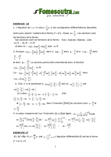 Corrigé TP 29 équations différentielles maths niveau Terminale D